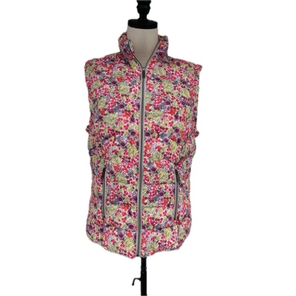C-RO Denmark Women's Floral Chevron Vest w/ Down‎ Mix E1172RN-412 Size 12 L